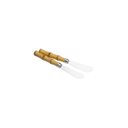Ver imagem 4 de Kit 10 Espátulas para Manteiga com cabo Plástico Bambu Natural Aço Inox Lyor - 7441