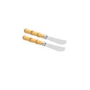 Ver imagem 3 de Kit 10 Espátulas para Manteiga com cabo Plástico Bambu Natural Aço Inox Lyor - 7441