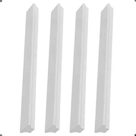 Kit 4 Puxador Armario Multiuso Combate:branco
