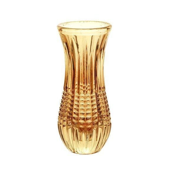 Vaso Cristal de Chumbo Queen AMBAR 6X4X15CM WOLFF 27971