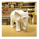 Ver imagem 2 de Escultura Elefante Poliresina Branco MART 13265