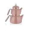 Chaleira & Bule de Chá Turco Chocolate Rosa Esmalte / ROSA48 - 1