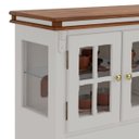 Ver imagem 3 de Balcão Buffet 4 Portas 2 Gav. Prateleiras em Vidro Manchester 2041 Linz Móveis - Off White/imbuia