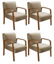 Ver imagem 1 de Kit 4 Poltronas Anita Cor:Linho Marrom 150
