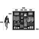 Ver imagem 3 de Guarda Roupa Casal 3 Portas de Correr e 4 Gavetas c/ 1 Espelho Diamond Plus Freijó/FendiOff - Novo H