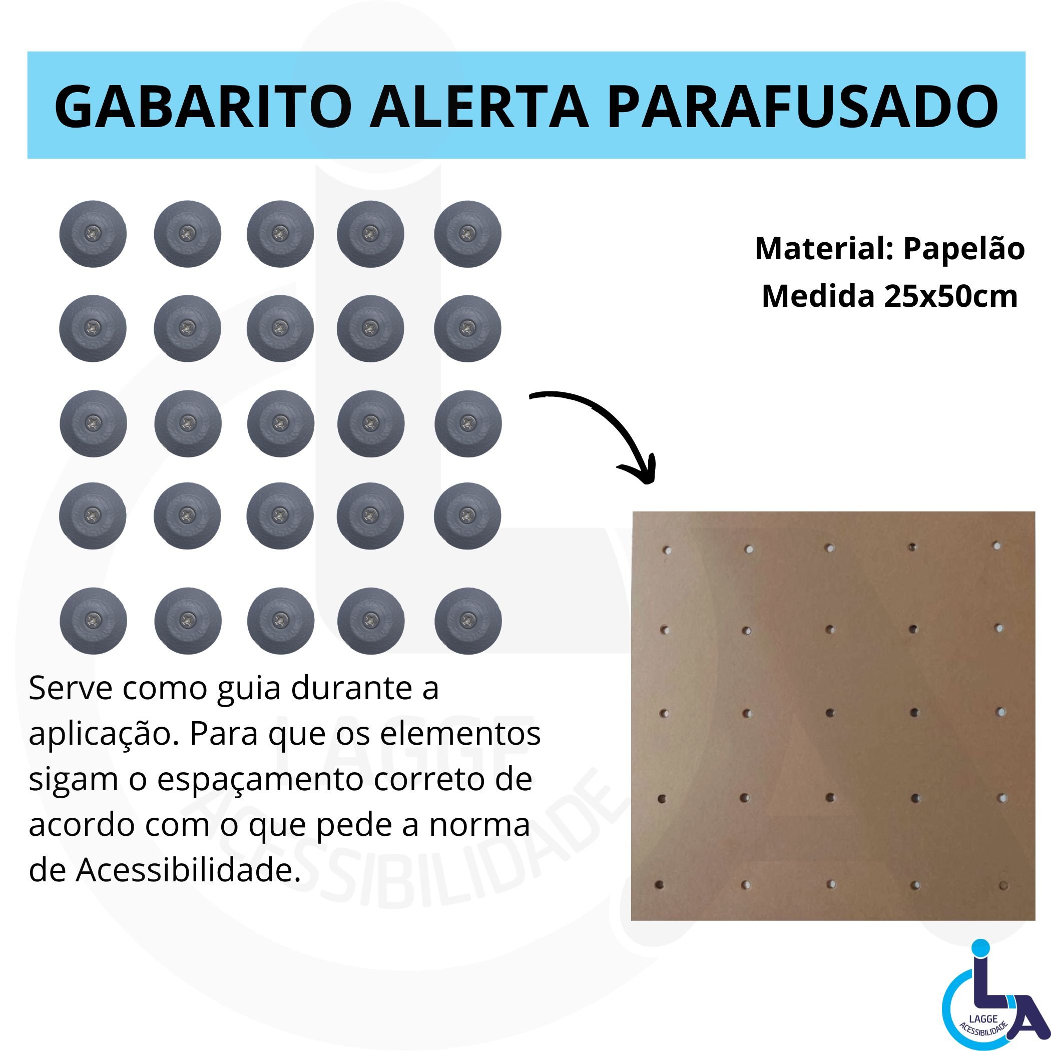 Elemento Tátil Alerta Pvc Parafusado Cinza - 6