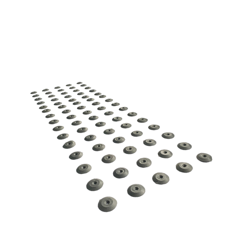 Elemento Tátil Alerta Pvc Parafusado Cinza