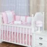 Kit Berço Padrão Americano 09 Peças Rosa - Batistela Baby - 1