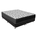 Ver imagem 1 de Cama Box Bipartido Casal Preto e Colchão Iso 100 D33 Ortobom