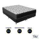 Ver imagem 3 de Cama Box Bipartido Casal Preto e Colchão Iso 100 D33 Ortobom