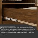 Ver mais imagens de Guarda Roupa Casal 3 Portas de Correr 6 Gavetas com Espelho 103 Palissy Marrom/Âmbar