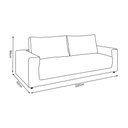 Ver imagem 3 de Sofá Meca Fixo Rta 4 Lugares Linho Cru 220cm com Puff de 98cm - Cor: Marrom