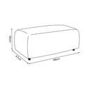 Ver imagem 2 de Sofá Meca Fixo Rta 4 Lugares Linho Cru 220cm com Puff de 98cm - Cor: Marrom