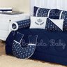 Kit Cama Babá Coroinha 08 Peças Marinho - Batistela Baby - 2