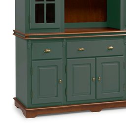 Cristaleira Arca e Oratório com Nicho 8 Portas Manchester 2049 Linz Móveis - Verde Musgo/imbuia - 2