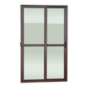 Ver imagem 1 de Porta Correr 2F.Móv.210 x 200 Elite c/Fechad.Tetra V.Liso Marrom Corten Brimak