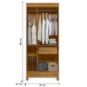 Ver imagem 2 de Guarda Roupa Solteiro 3 Portas 1 Gaveta Lyon - Freijó