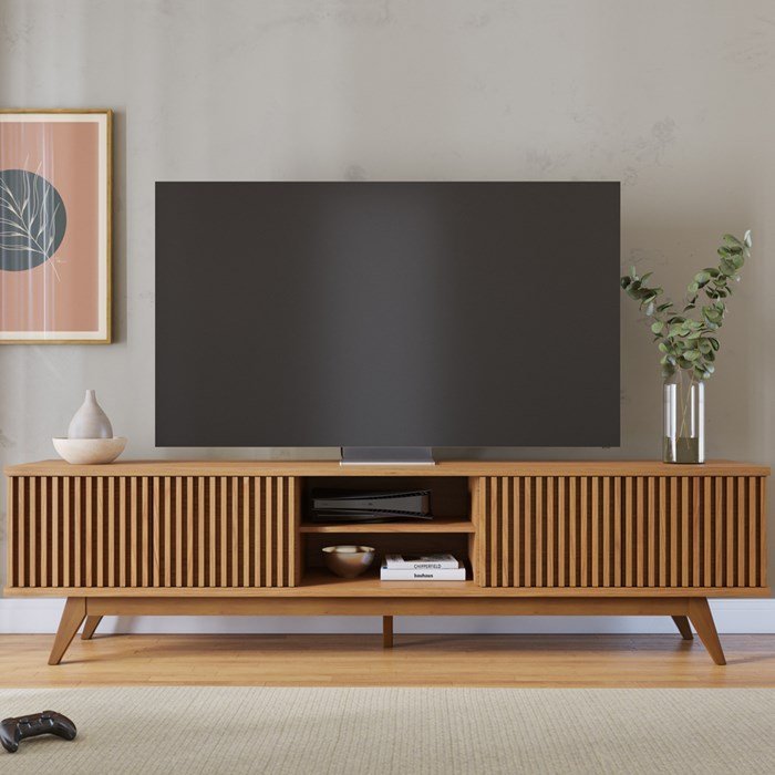 Bancada Rack Tv 75 Pol 218 Cm Fortaleza Freijo Clb | MadeiraMadeira