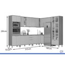 Ver imagem 3 de Cozinha Modulada 9 Peças 18 Portas Bless CZ709 Off Linea