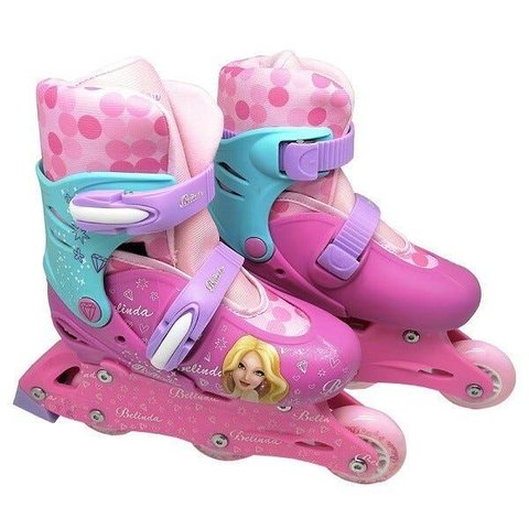 Patins Inline Ajustavel Belinda 2 em 1 Tamanho 31-34 Dm Toys Dmr5872