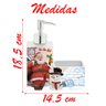 Dispenser Sabonete Liquido Papai Noel Natalino Com Porta Esponja 18,5cm - 2