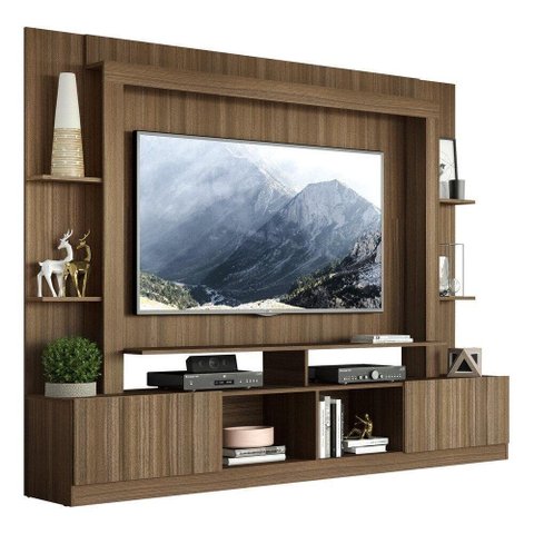 Estante Com Suporte Tv 65" E 2 Portas Oslo Multimóveis V3386 Madeirada Madeirado