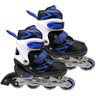 Patins Inline Ajustavel Radical M (33-37) AZUL/PRETO DM TOYS DMR5870M - 1