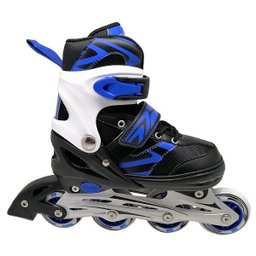 Patins Inline Ajustavel Radical M (33-37) AZUL/PRETO DM TOYS DMR5870M - 3 Patins Inline Ajustavel Radical M (33-37) AZUL/PRETO DM TOYS DMR5870M - 3