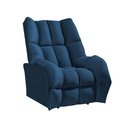 Ver imagem 2 de Poltrona do Papai Reclinável Elétrica Rayka Veludo Azul Marinho Base em Ferro