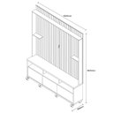 Ver imagem 3 de Painel para TV de até 60" Ripado Austin Off White/Naturale