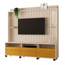 Ver imagem 1 de Painel para TV de até 60" Ripado Austin Off White/Naturale