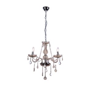 Lustre Maria Thereza 3 Braços Mesa Sala de Jantar Quarto Arquitetizze Champanhe