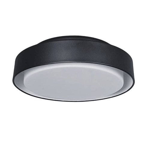 Plafon Dubai Preto 3 Lâmpadas Tualux