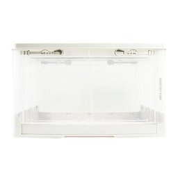 Caixa organizadora dobrável tampa 50 litros transparente - 2