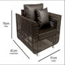 Jogo de Sofá e Poltronas Malibu com Mesa em Alumínio - Jardim, Área, Edícula, Piscina - 4