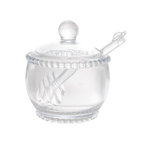 Meleira de Cristal C/Pegador Pearl Bolinha Transparente Wolff