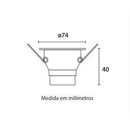 Spot Led Recuado Embutir Quadrado 3w 6500k Bivolt Preto - 2
