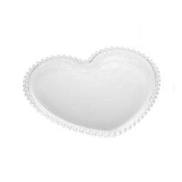 Conjunto de Pratos Cristal Coração Pearl 18x15x2cm Wolff 28371 - 1