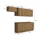 Ver imagem 3 de Armário de Cozinha Completa 100% Mdf 300cm Nogueira Celeste Kappesberg