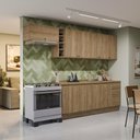 Ver imagem 1 de Armário de Cozinha Completa 100% Mdf 300cm Nogueira Celeste Kappesberg