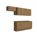 Ver imagem 2 de Armário de Cozinha Completa 100% Mdf 300cm Nogueira Celeste Kappesberg