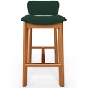 Ver imagem 3 de Kit 04 Banquetas Alta para Cozinha Sala de Jantar Bar Dara L02 Suede Verde Musgo - Lyam Decor