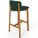 Ver imagem 7 de Kit 04 Banquetas Alta para Cozinha Sala de Jantar Bar Dara L02 Suede Verde Musgo - Lyam Decor