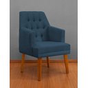 Ver imagem 3 de Kit 6 Cadeiras de Jantar Bela com Braço Suede Azul Marinho Suede Azul-marinho