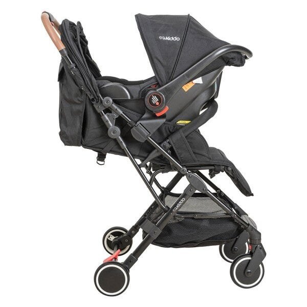 Carrinho de Bebê Kiddo Sprint Travel System com Bebê Conforto e Base Veicular Preto - 7