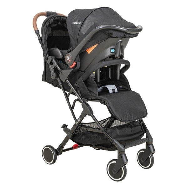 Carrinho de Bebê Kiddo Sprint Travel System com Bebê Conforto e Base Veicular Preto - 8