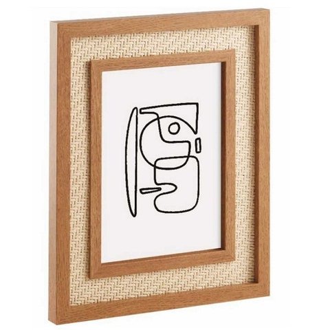 PORTA-RETRATO 15X20 em MDF com Rattan MART 13296