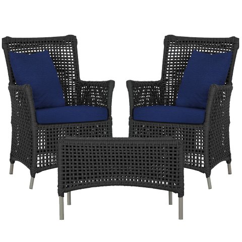 2 Poltronas e 1 Mesa Igapó em Alumínio Pintura Fendi Corda Náutica Estofado 10