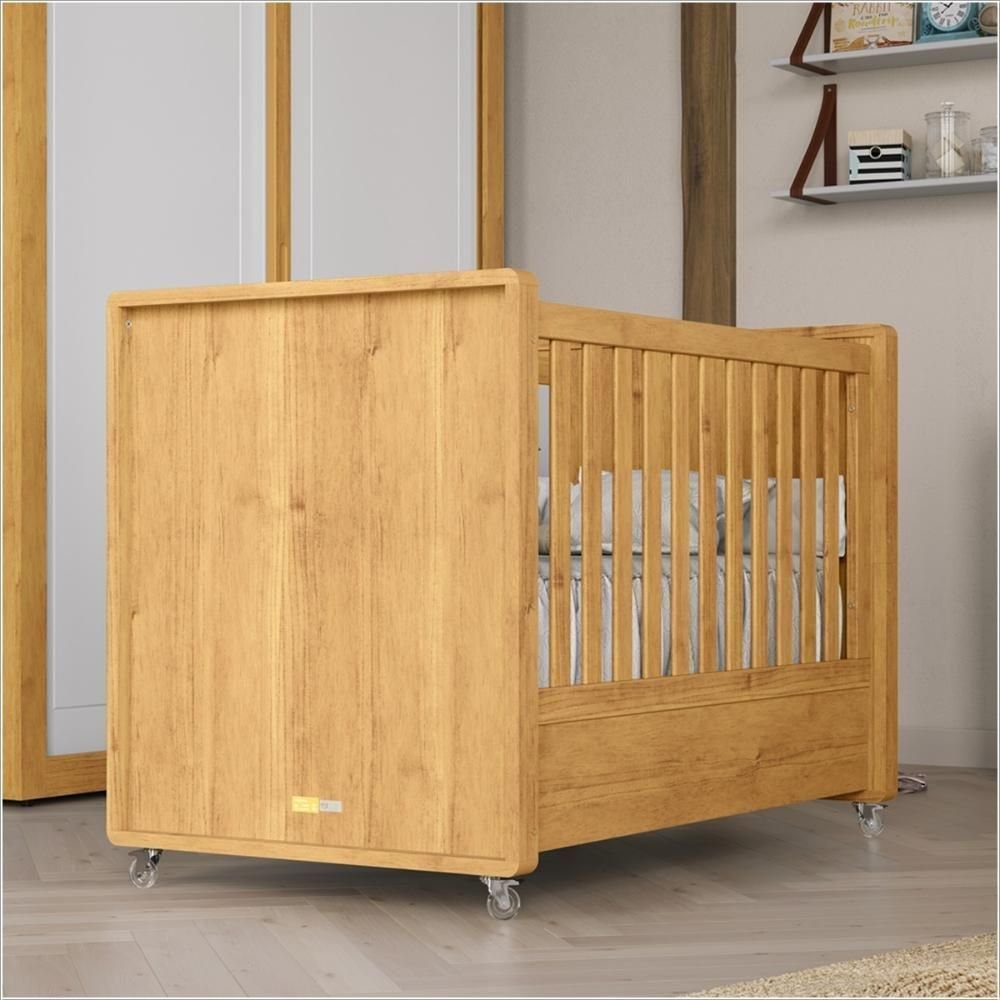 Berço Tutto Laqueado 2 em 1 100% Mdf 61738 Freijó Matic Moveis