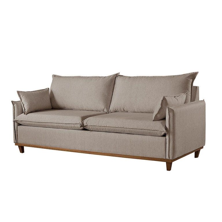 Sofá 5 Lugares Living Linho M-168 Martins Bege Sofá 5 Lugares Living Linho M-168 Martins Bege